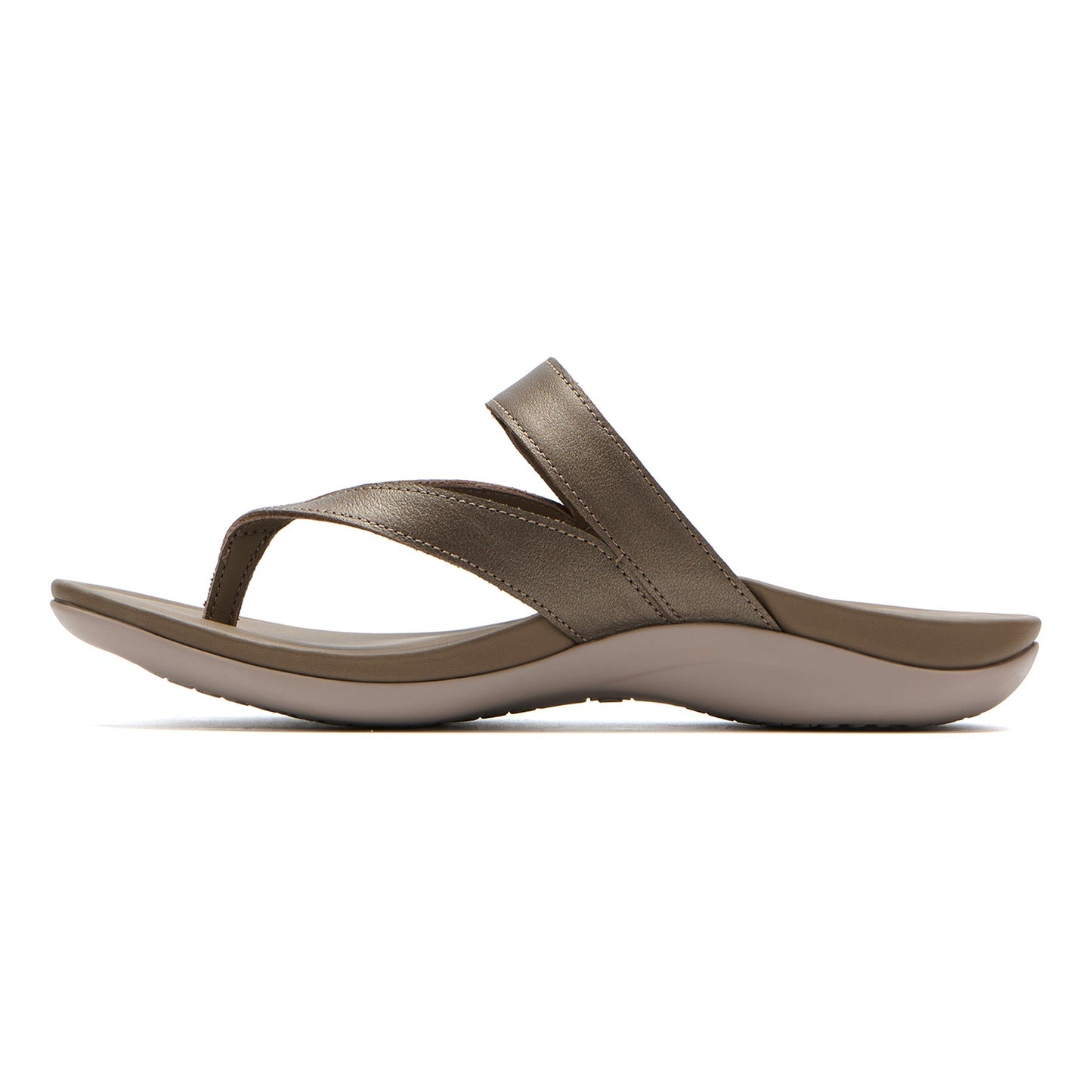 ABEO Footwear Oasis Thong Sandal Fossil Metallic