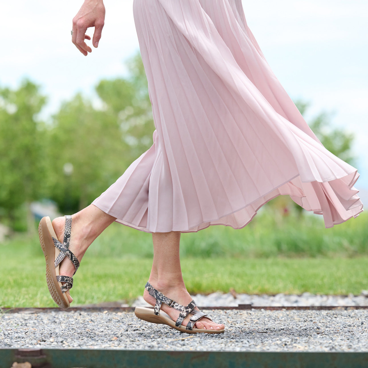ABEO Footwear Oasis Slingback Natural Snake