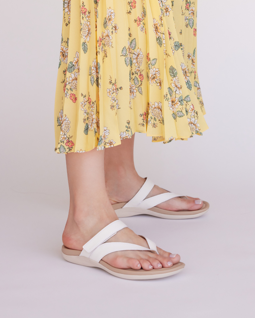 ABEO Footwear Oasis Thong Sandal White