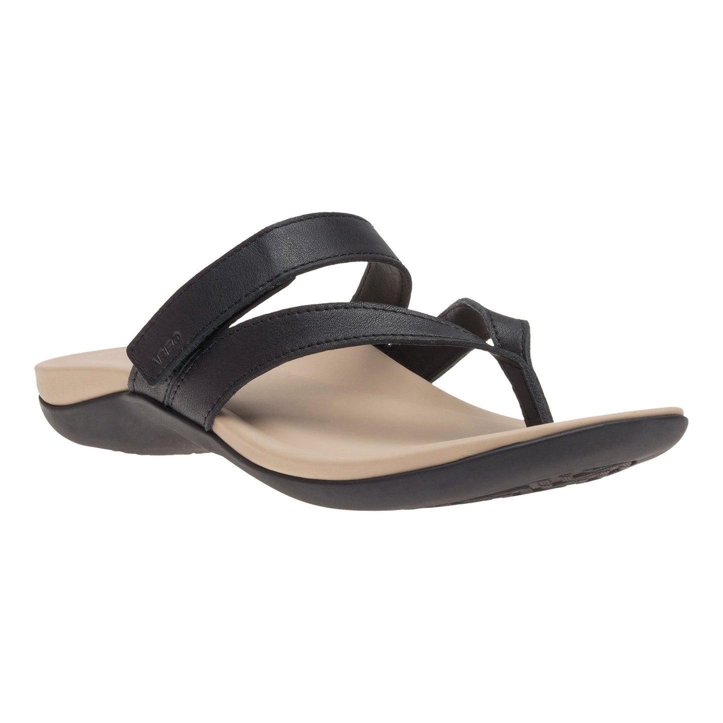 ABEO Footwear Oasis Thong Sandal Black Majestic