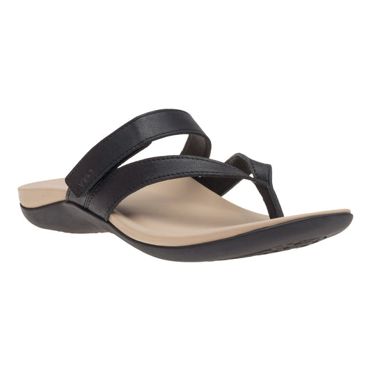 ABEO Footwear Oasis Thong Sandal Black Majestic