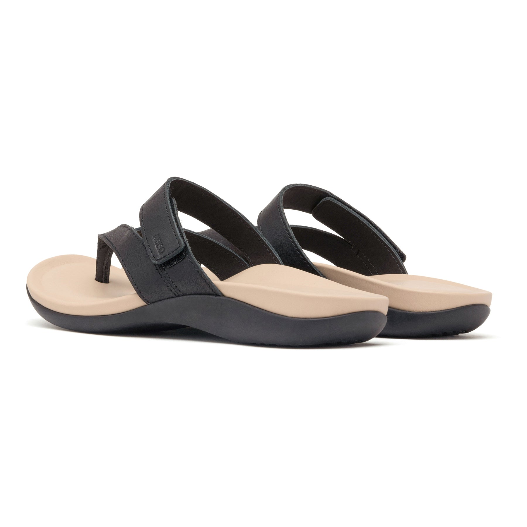 ABEO Footwear Oasis Thong Sandal Black Majestic