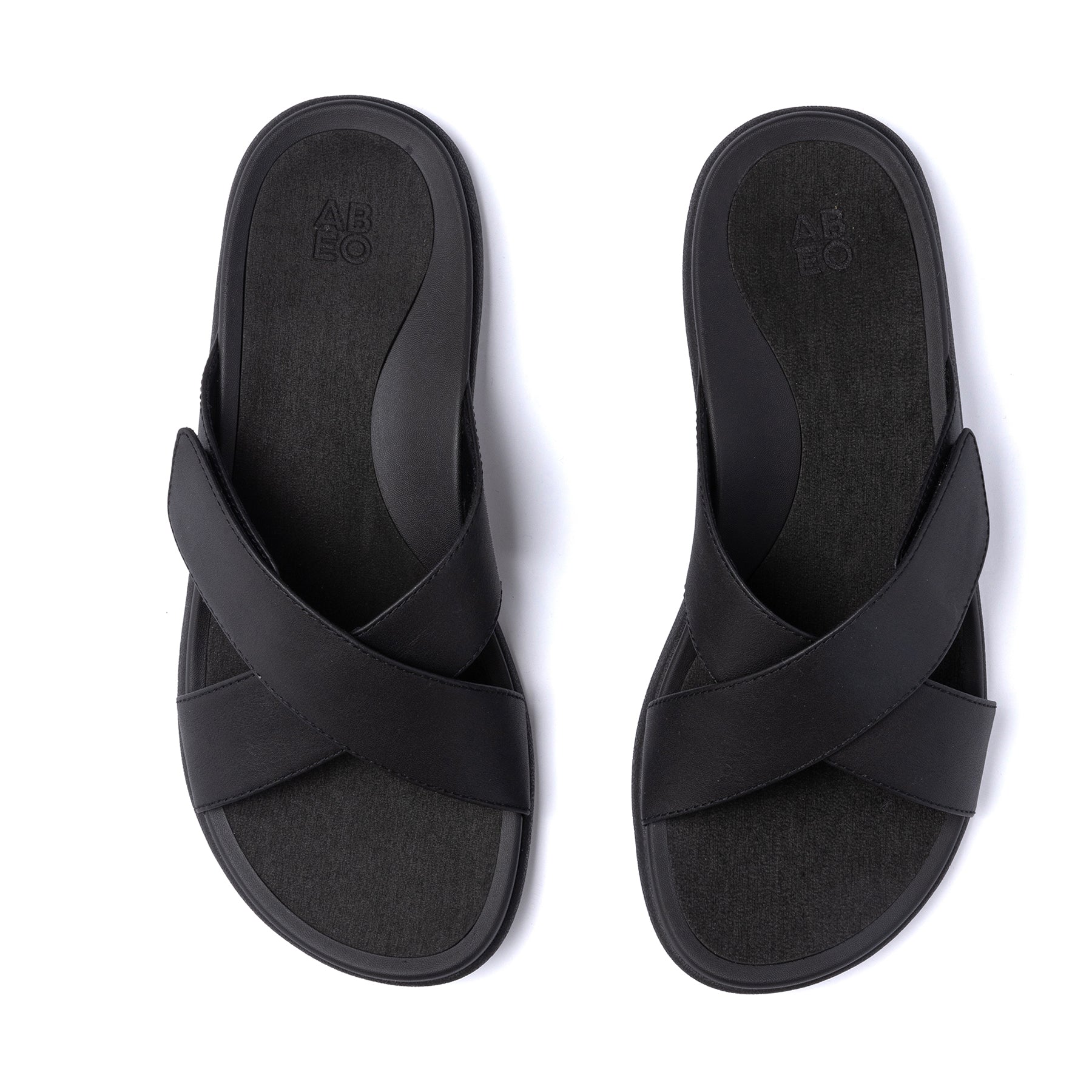 ABEO Footwear Laguna Slide Black Leather
