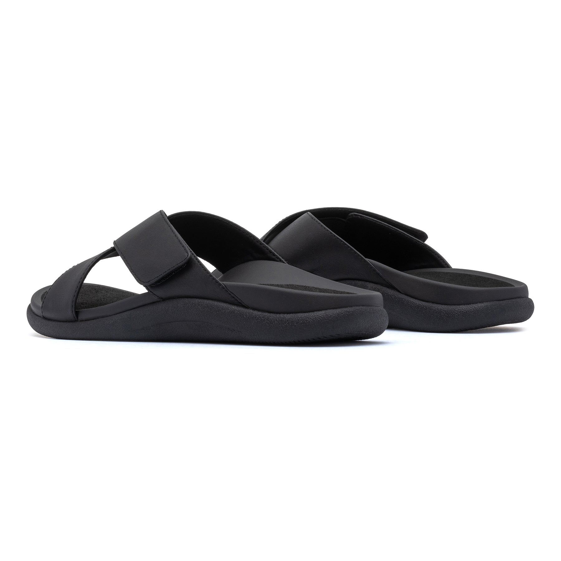 ABEO Footwear Laguna Slide Black Leather