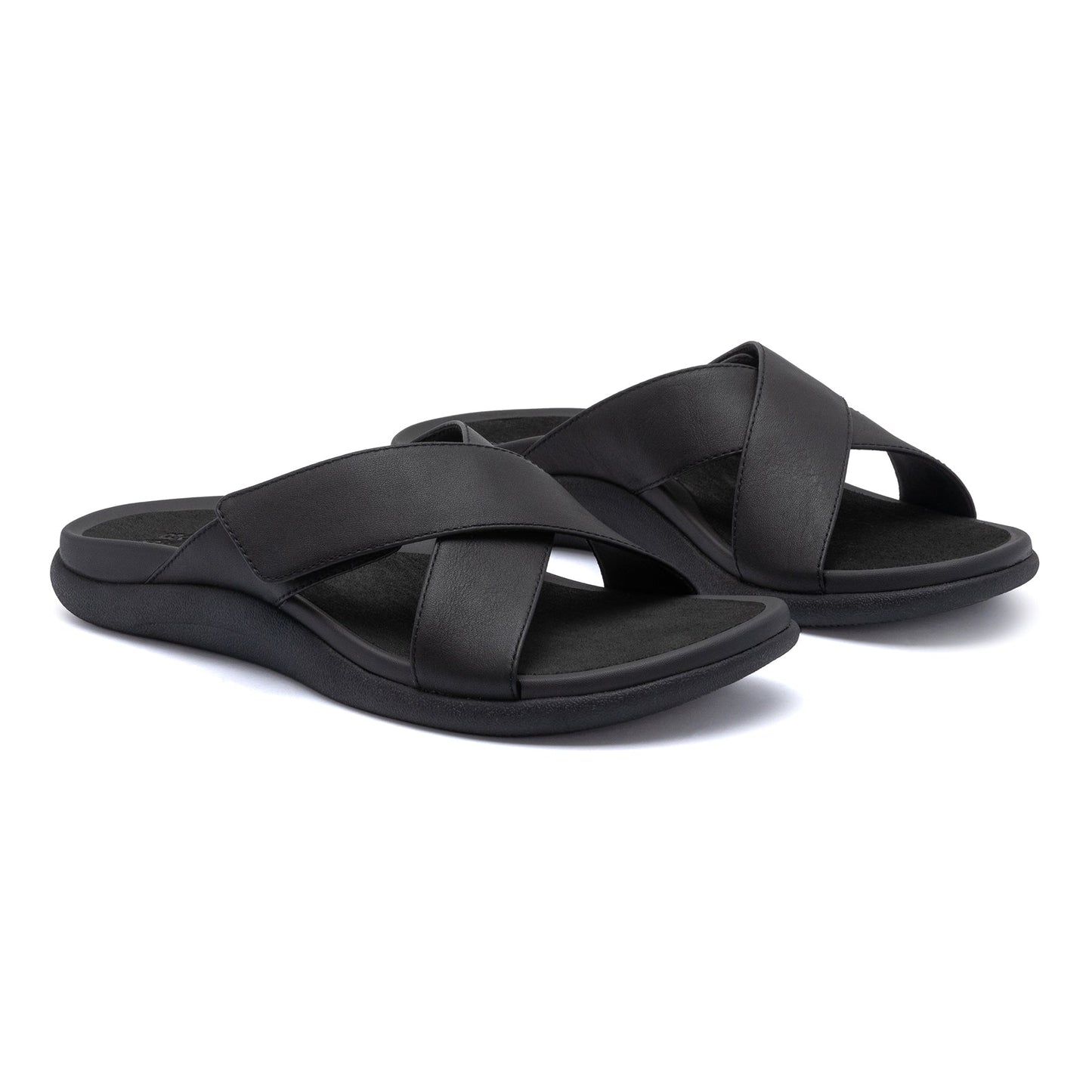 ABEO Footwear Laguna Slide Black Leather