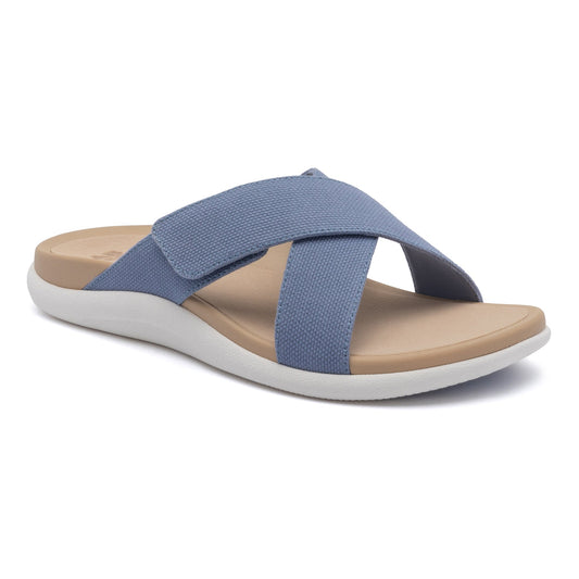 ABEO Footwear Laguna Slide Light Denim Canvas
