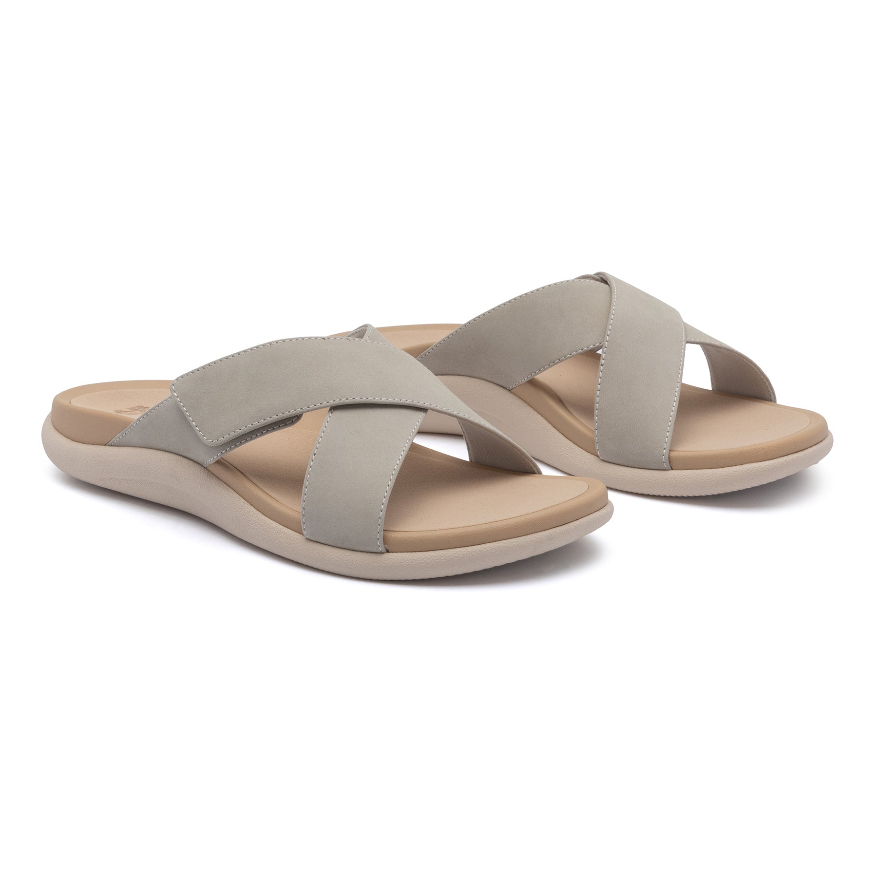 ABEO Footwear Laguna Slide Beige Leather