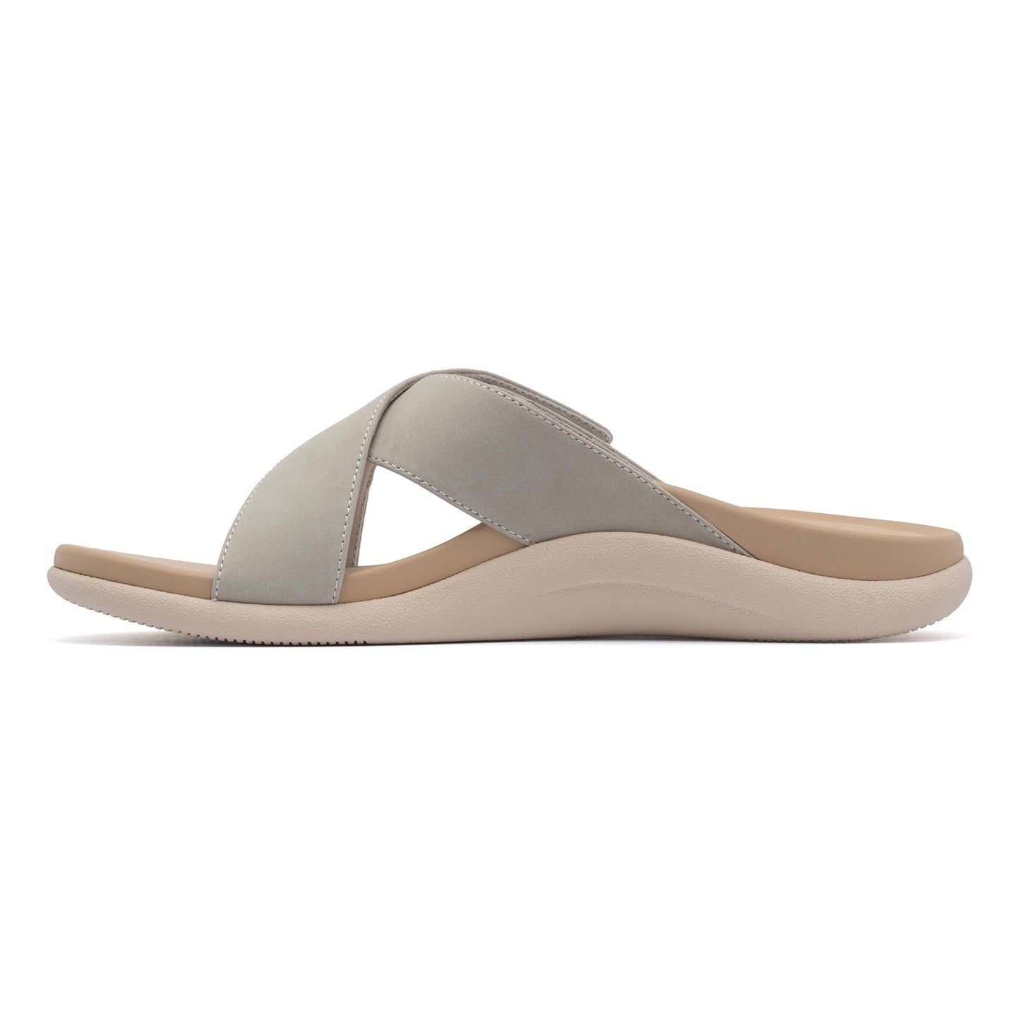 ABEO Footwear Laguna Slide Beige Leather