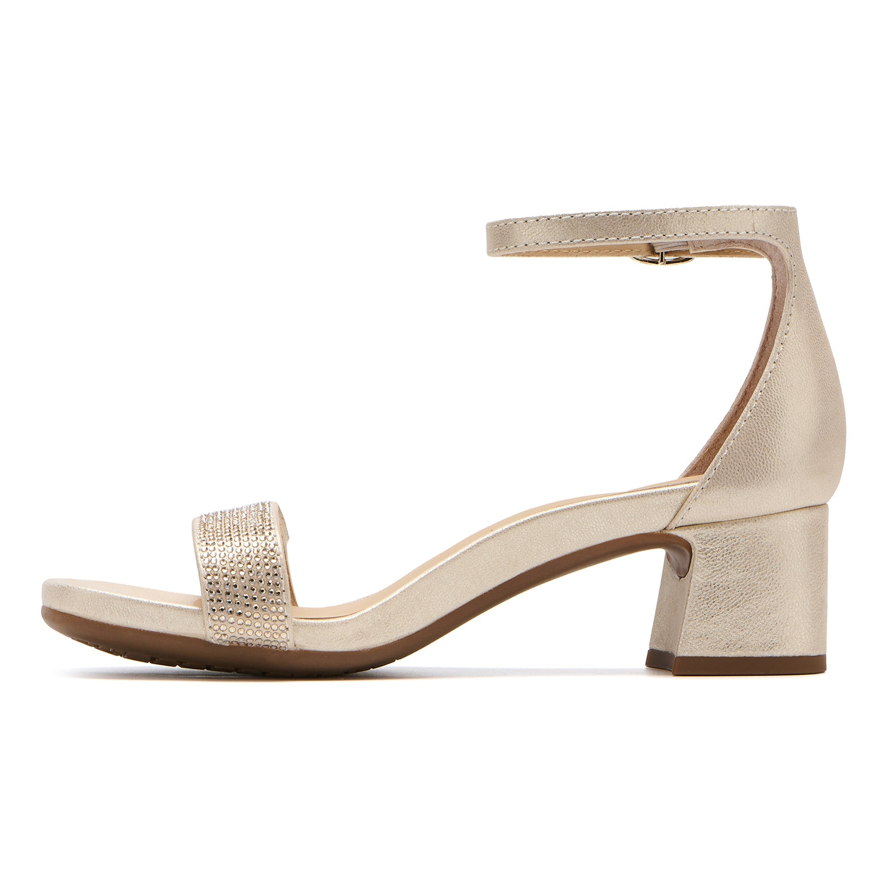 ABEO Footwear Avenue Strap Gold Sparkle