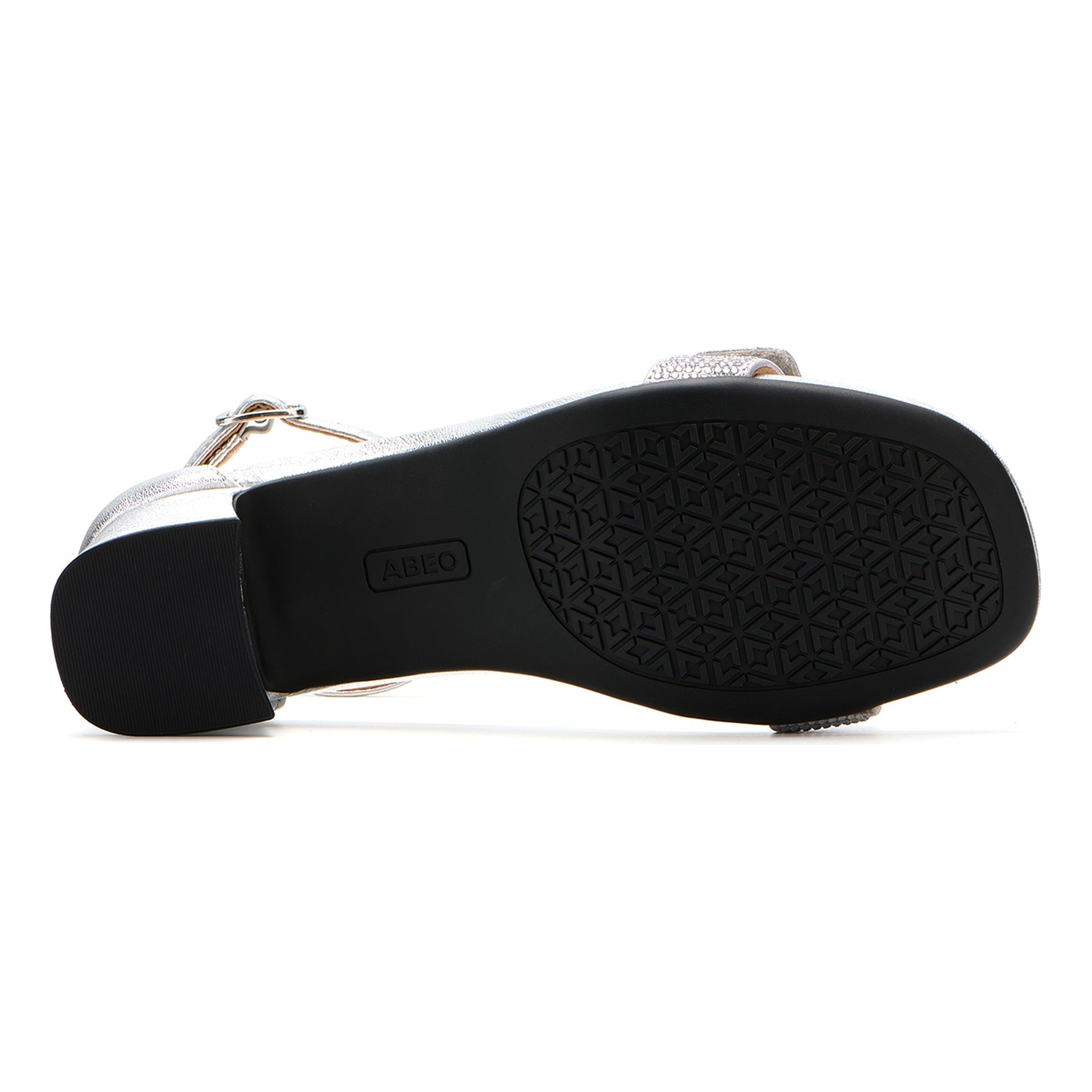 ABEO Footwear Avenue Strap Silver Sparkle