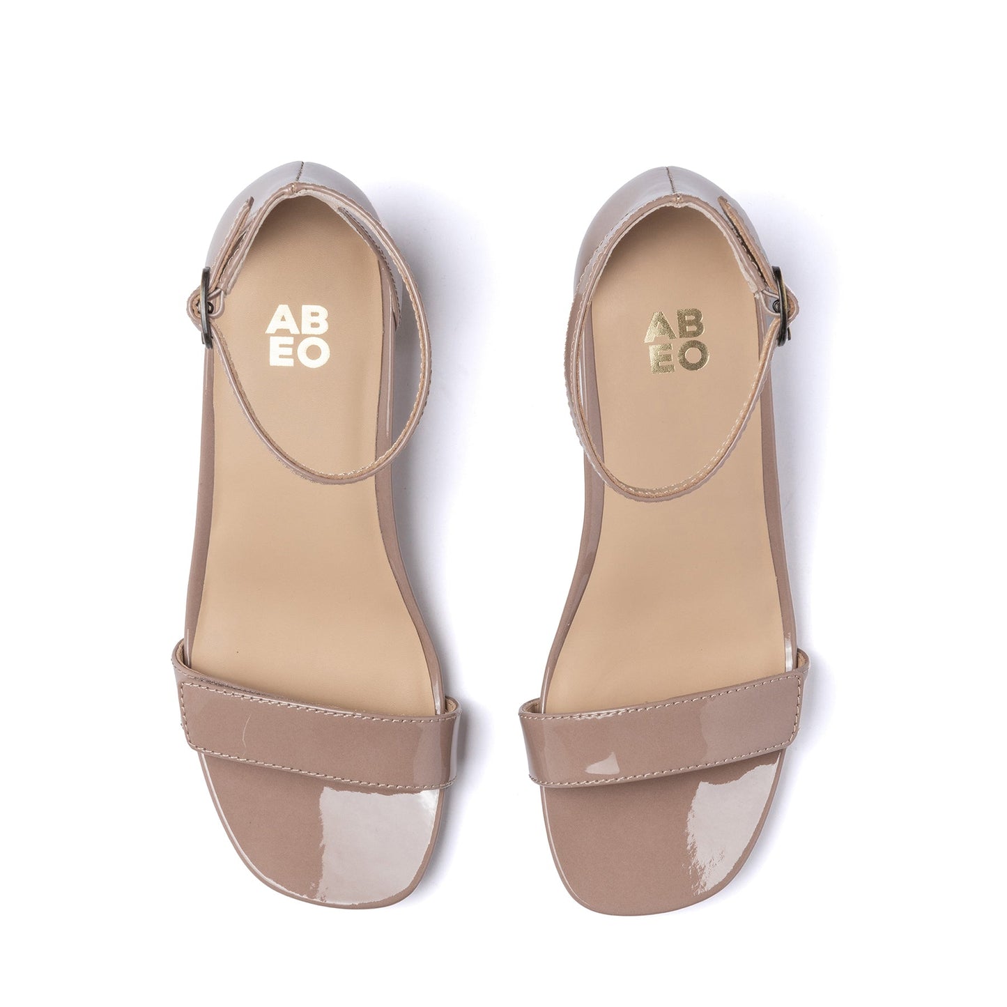 ABEO Footwear Avenue Strap Tan Patent