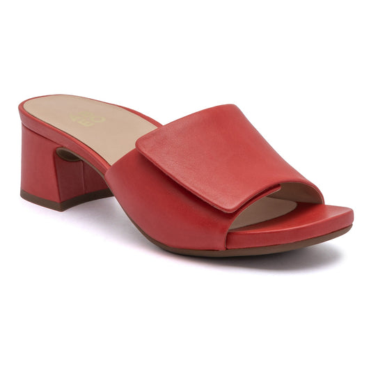 ABEO Footwear Avenue Slide Red Leather