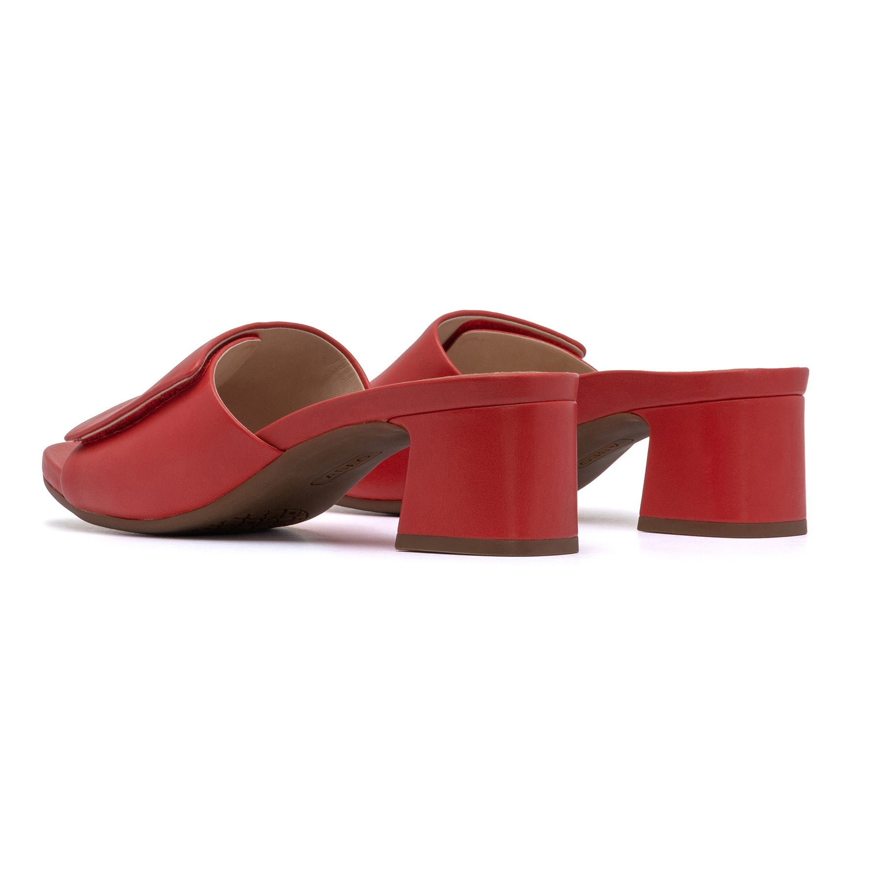 ABEO Footwear Avenue Slide Red Leather
