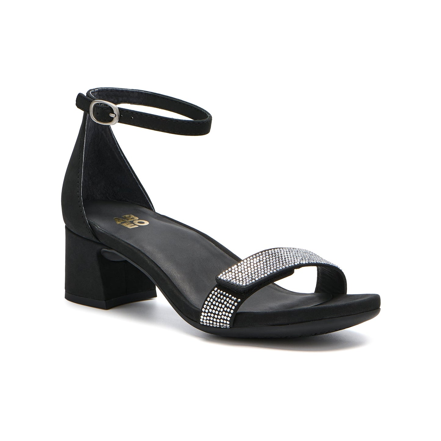 ABEO Footwear Avenue Strap Black Sparkle