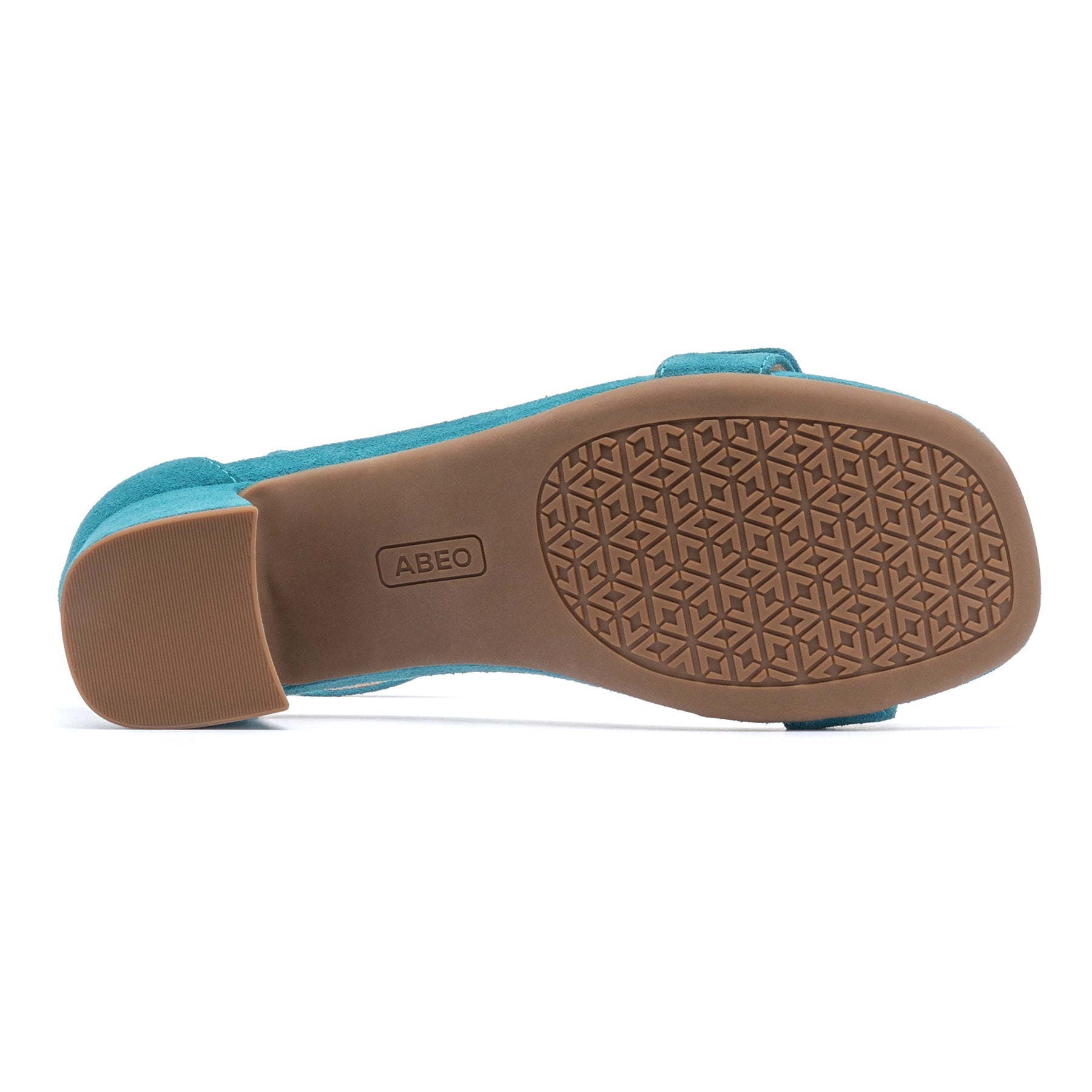 ABEO Footwear Avenue Strap Teal Suede