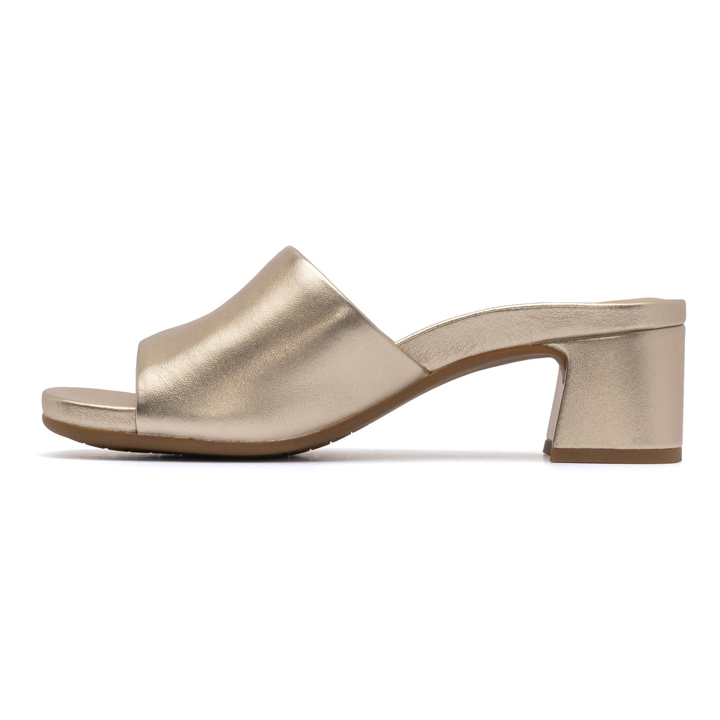 ABEO Footwear Avenue Slide Light Gold Leather
