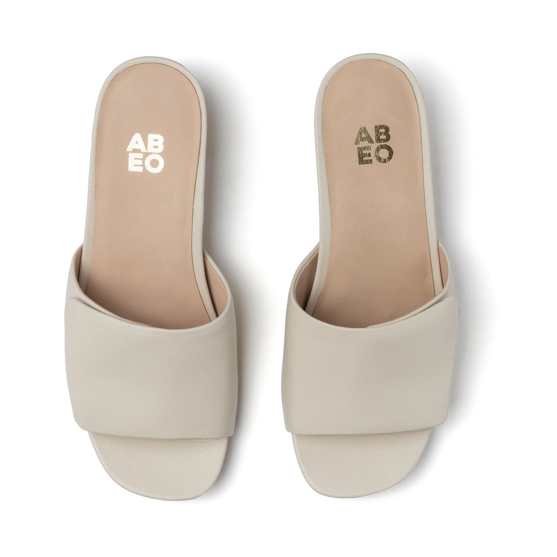 ABEO Footwear Avenue Slide Off White Leather