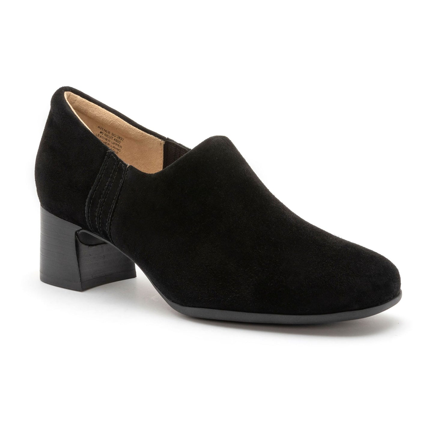 ABEO Footwear Avenue Slip On Black Suede