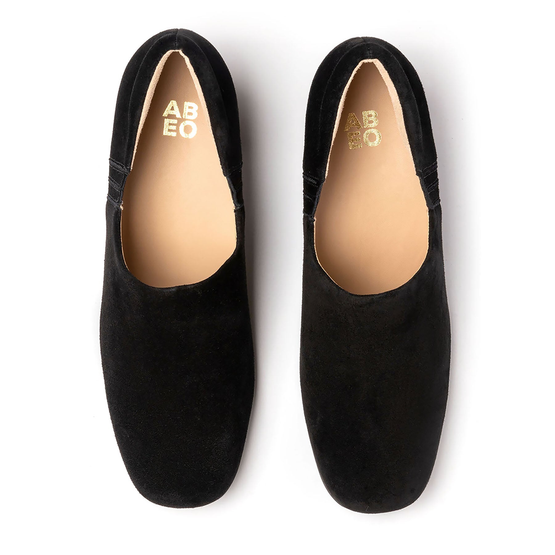 ABEO Footwear Avenue Slip On Black Suede