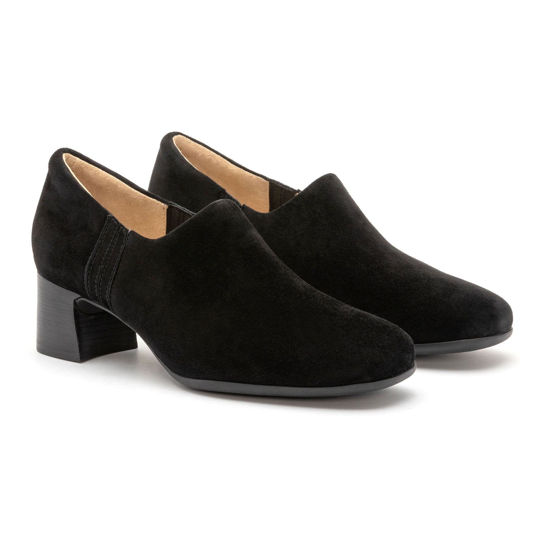 ABEO Footwear Avenue Slip On Black Suede