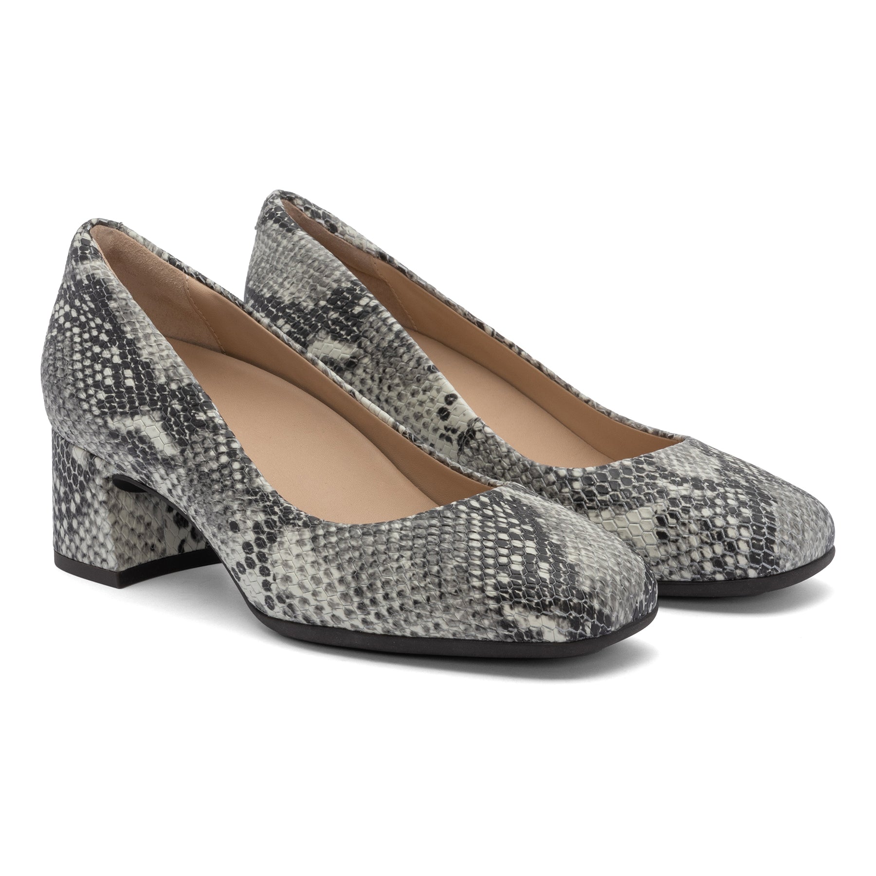 ABEO Footwear Avenue Pump White Snake