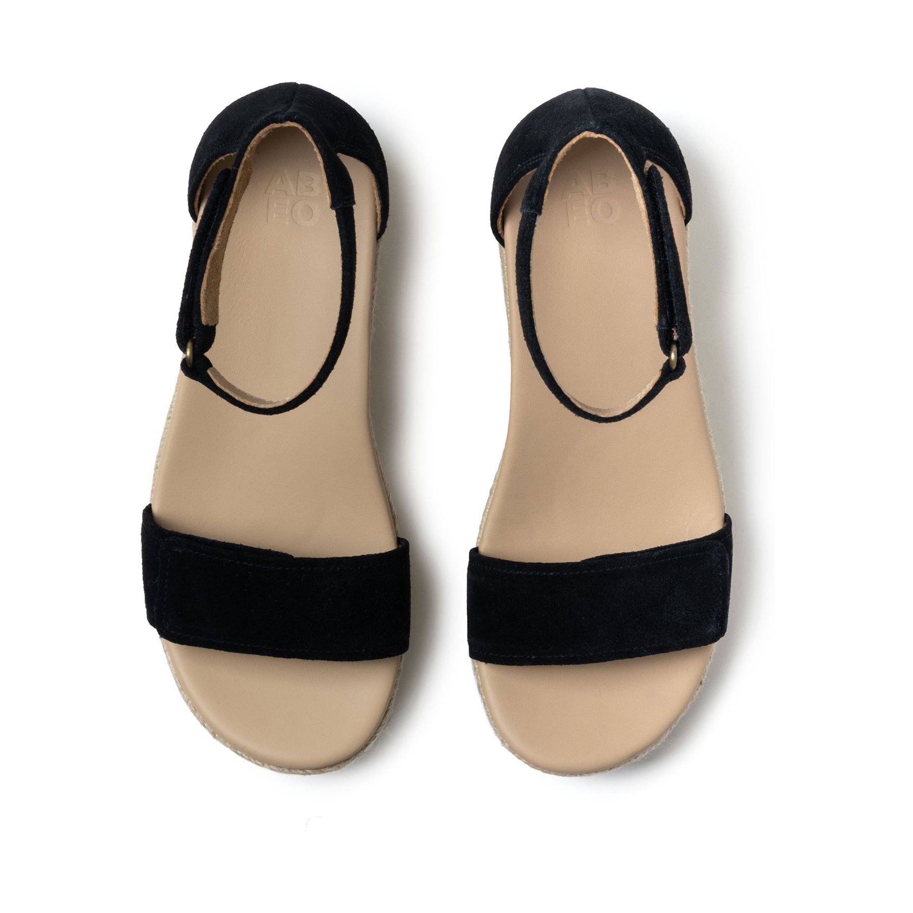 ABEO Footwear Riviera Ankle Sandal Black Suede
