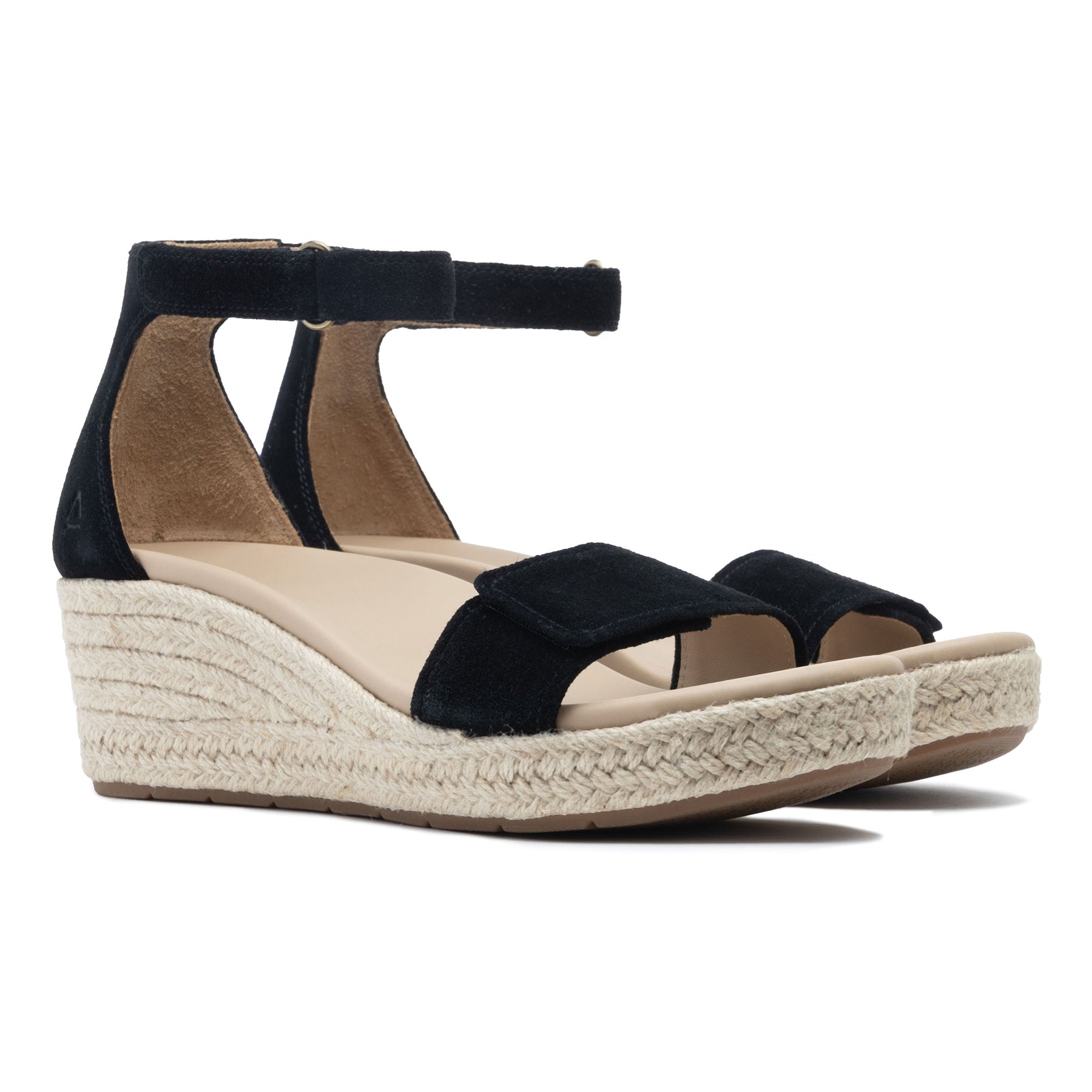 ABEO Footwear Riviera Ankle Sandal Black Suede