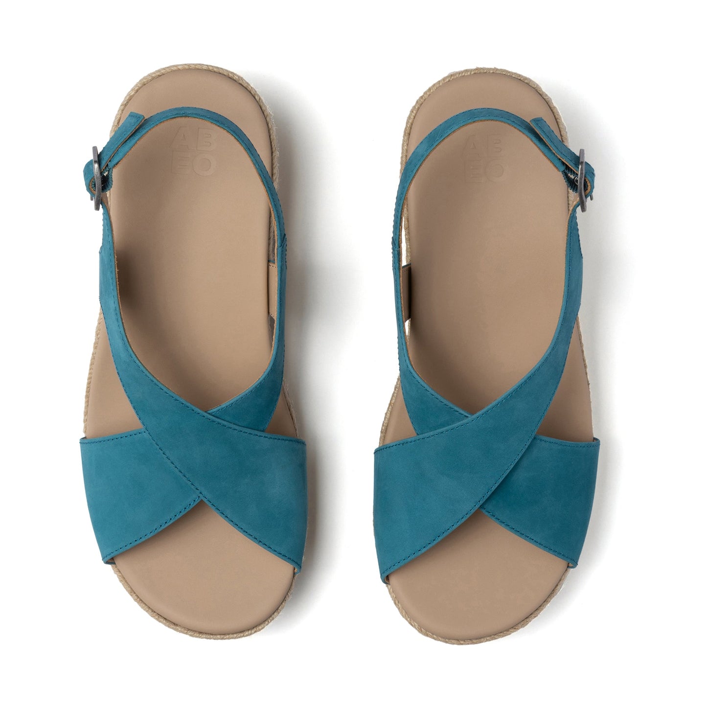 ABEO Footwear Riviera Cross Teal Leather