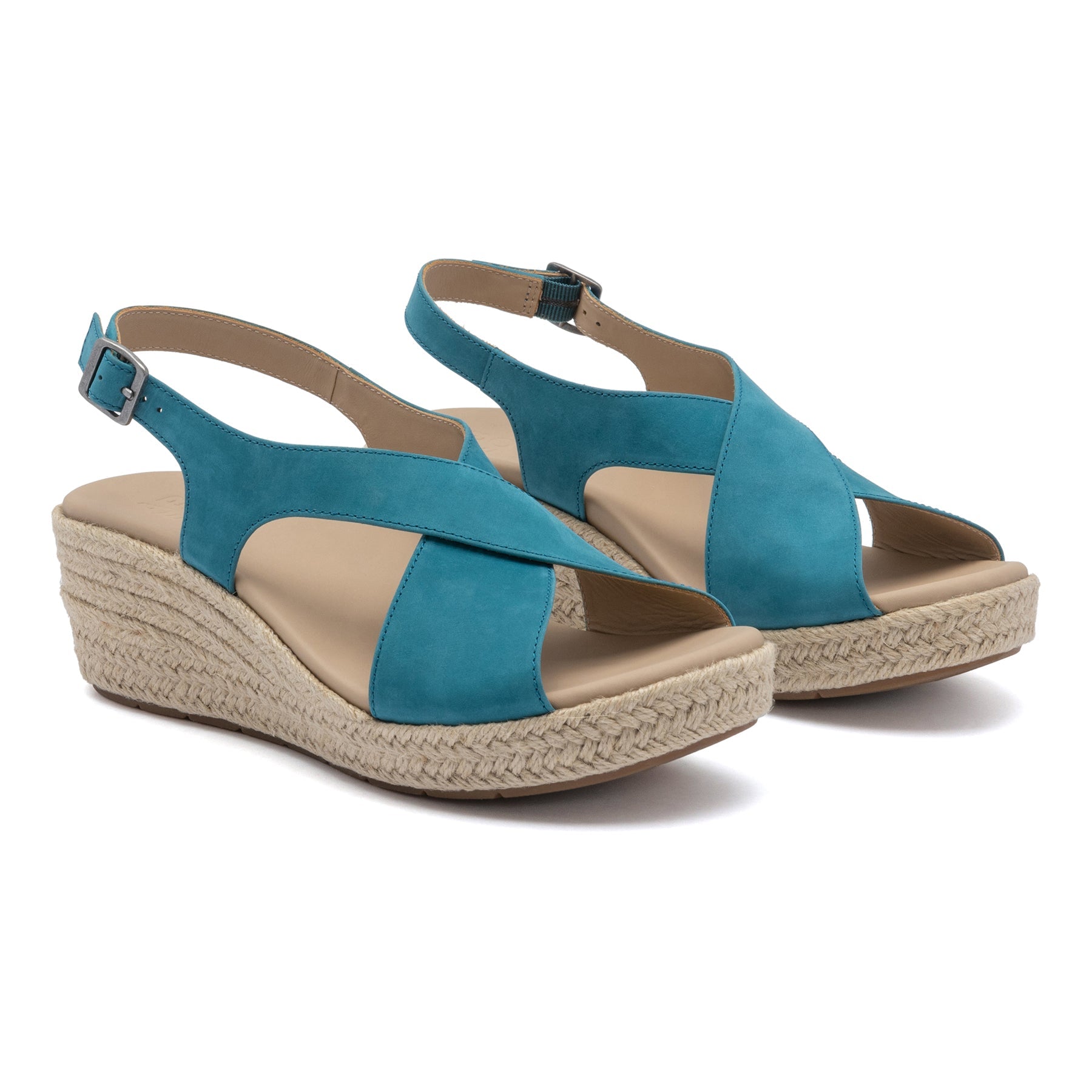 ABEO Footwear Riviera Cross Teal Leather