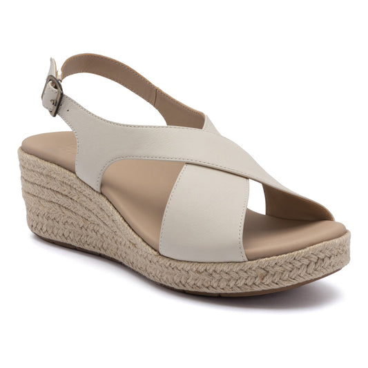 ABEO Footwear Riviera Cross Off White Leather