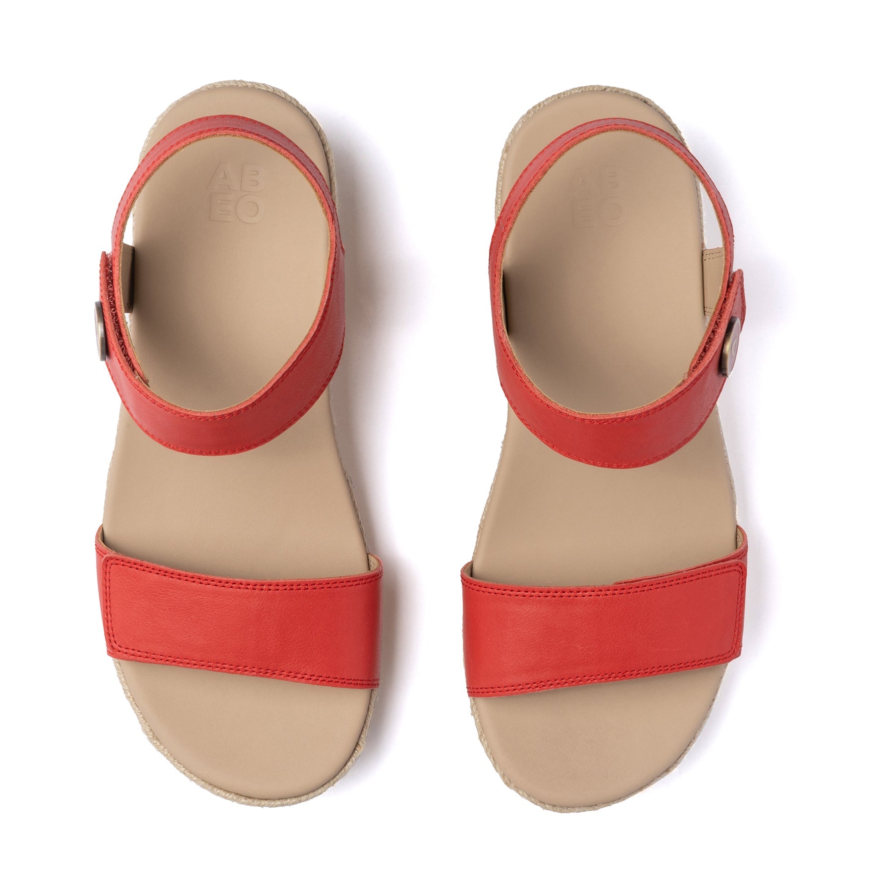 ABEO Footwear Riviera Strap Sandal Red