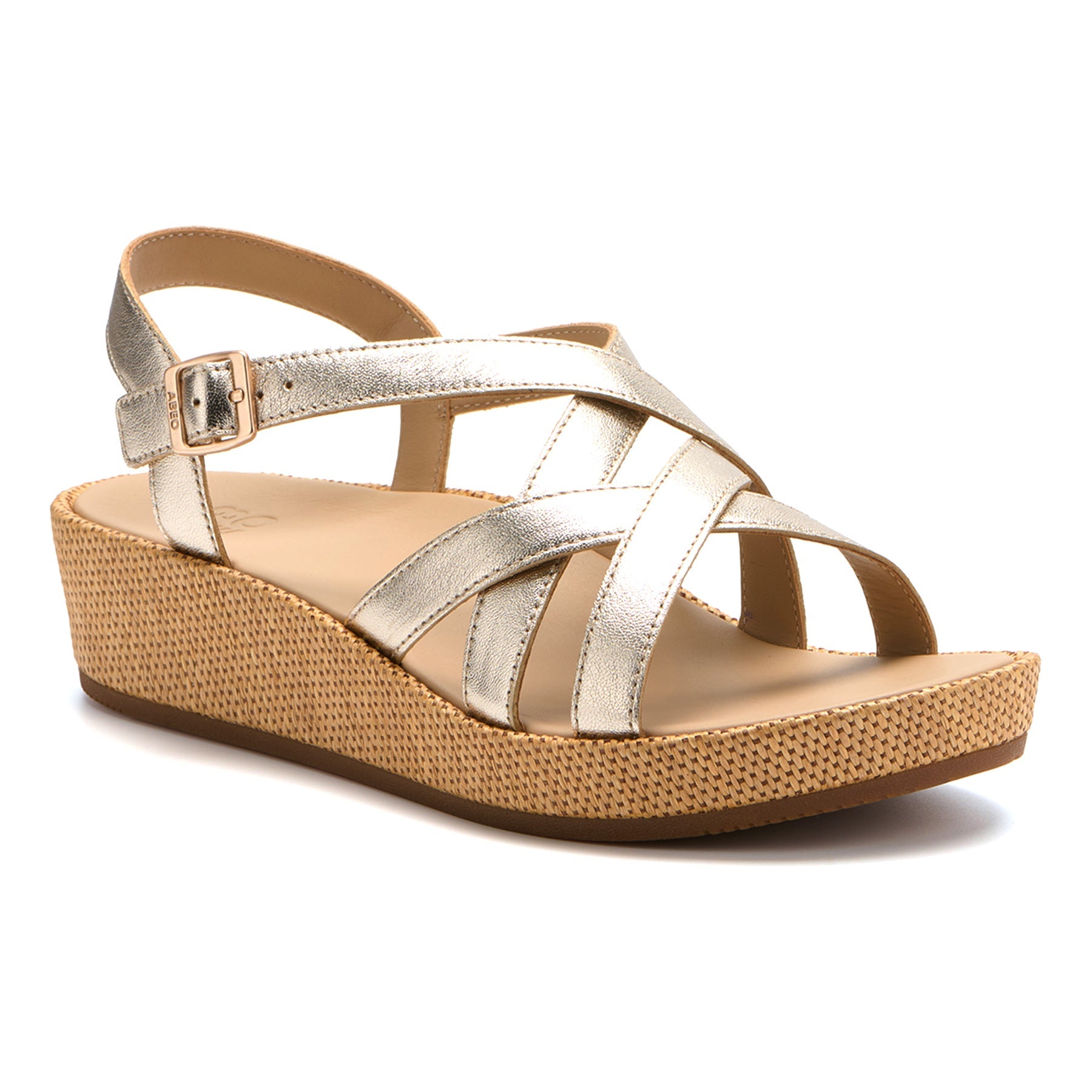 ABEO Footwear Soleil Cross Metallic Gold