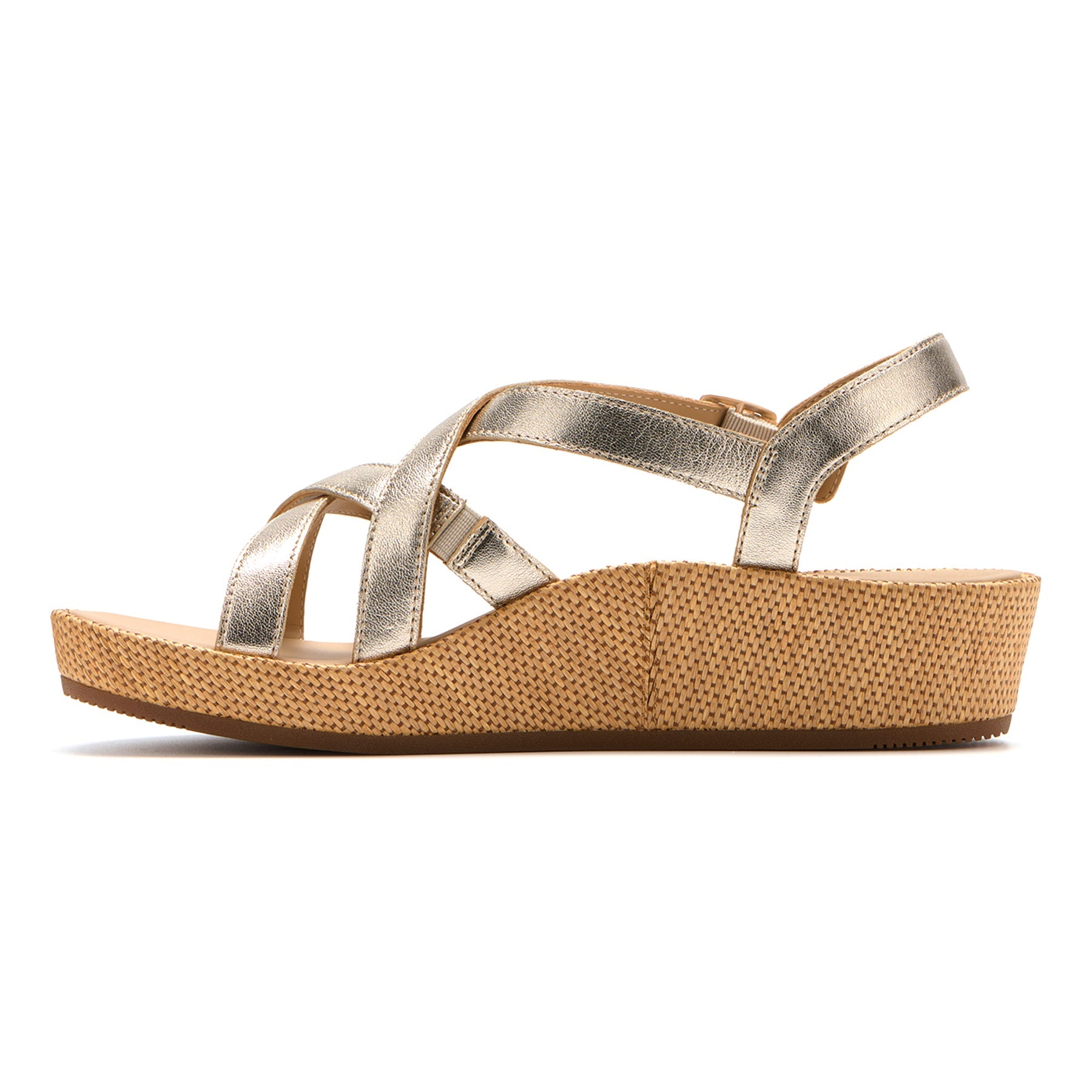 ABEO Footwear Soleil Cross Metallic Gold