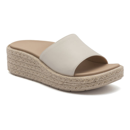 ABEO Footwear Solstice Slide Off White Leather