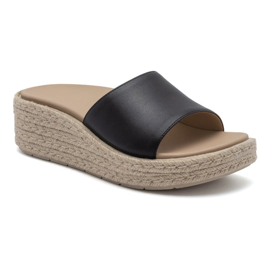 ABEO Footwear Solstice Slide Black Leather