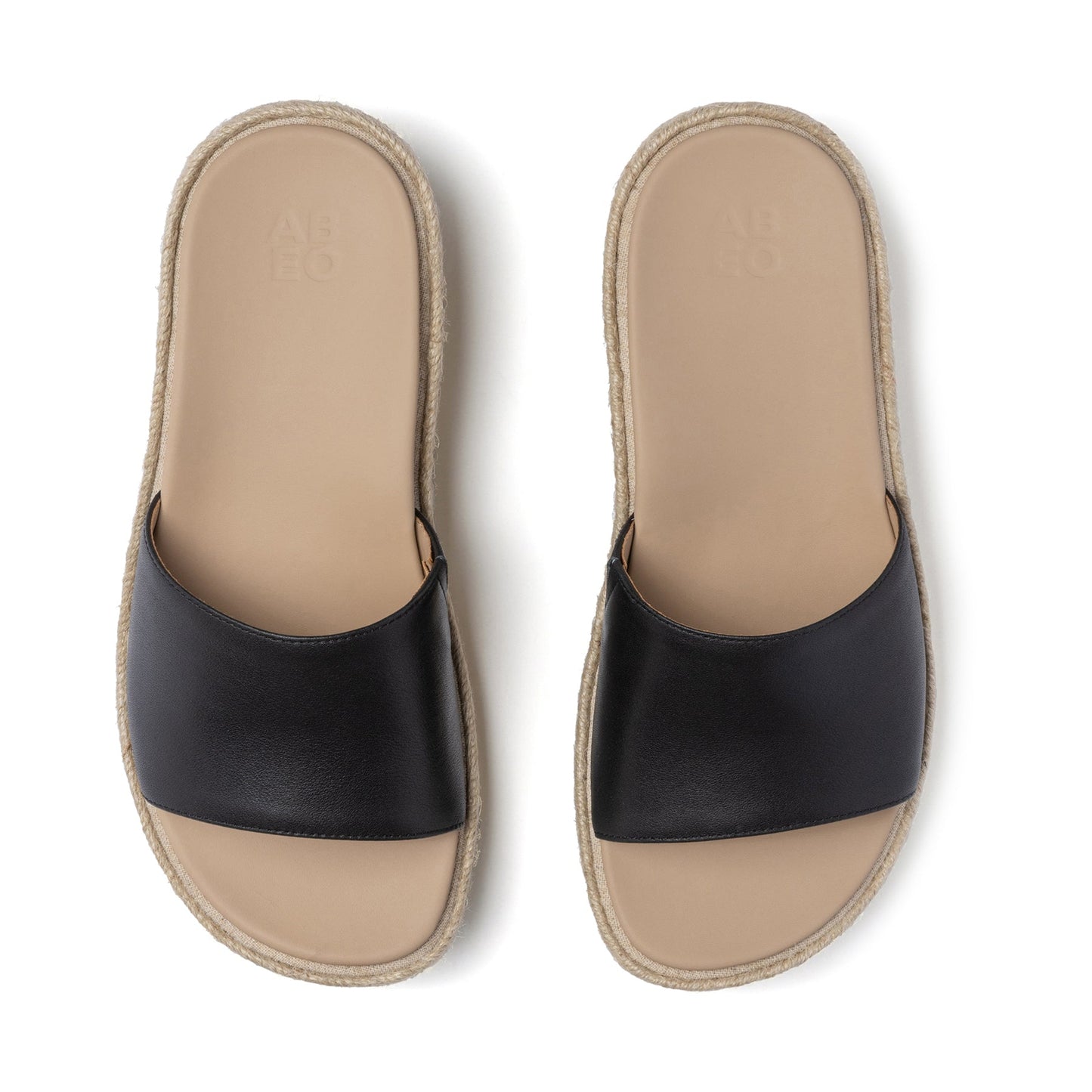 ABEO Footwear Solstice Slide Black Leather