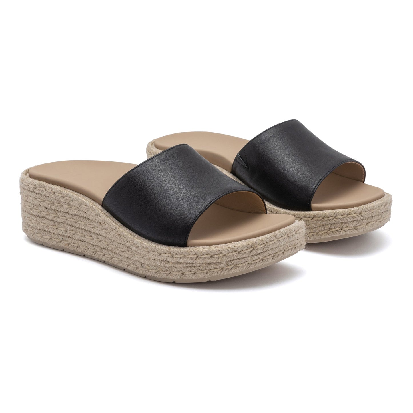 ABEO Footwear Solstice Slide Black Leather