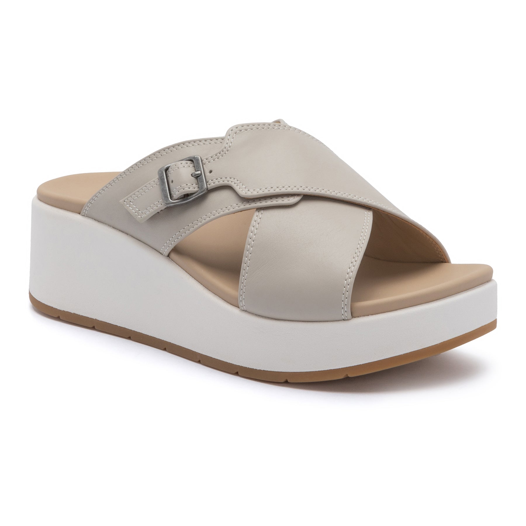 ABEO Footwear Solstice Cross Slide Beige