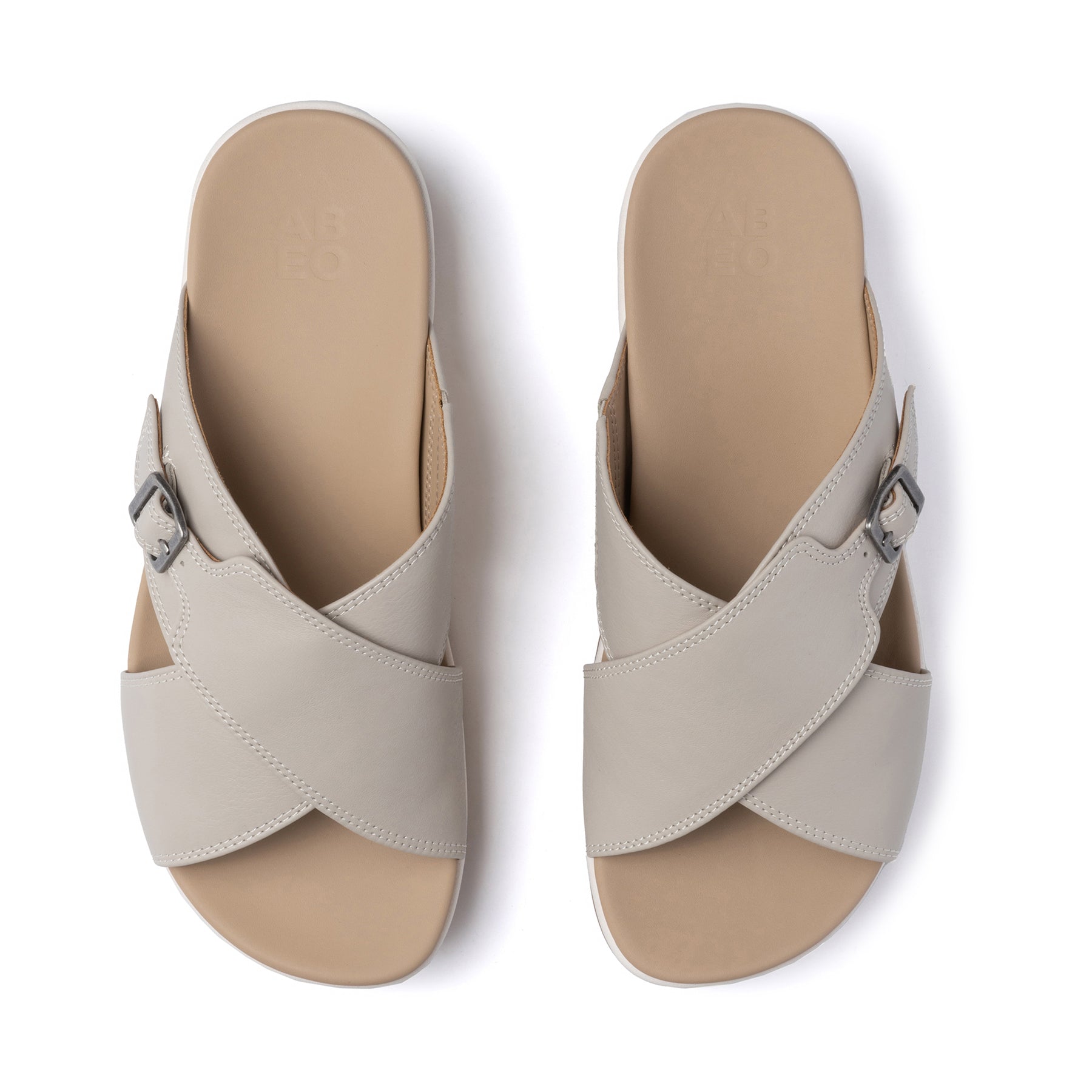 ABEO Footwear Solstice Cross Slide Beige
