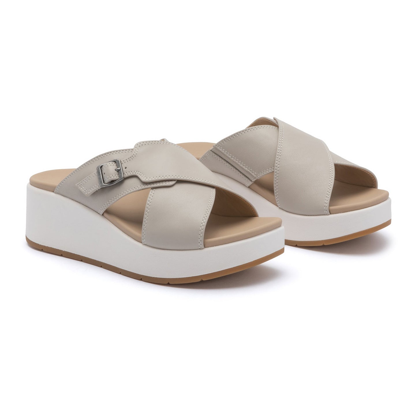 ABEO Footwear Solstice Cross Slide Beige