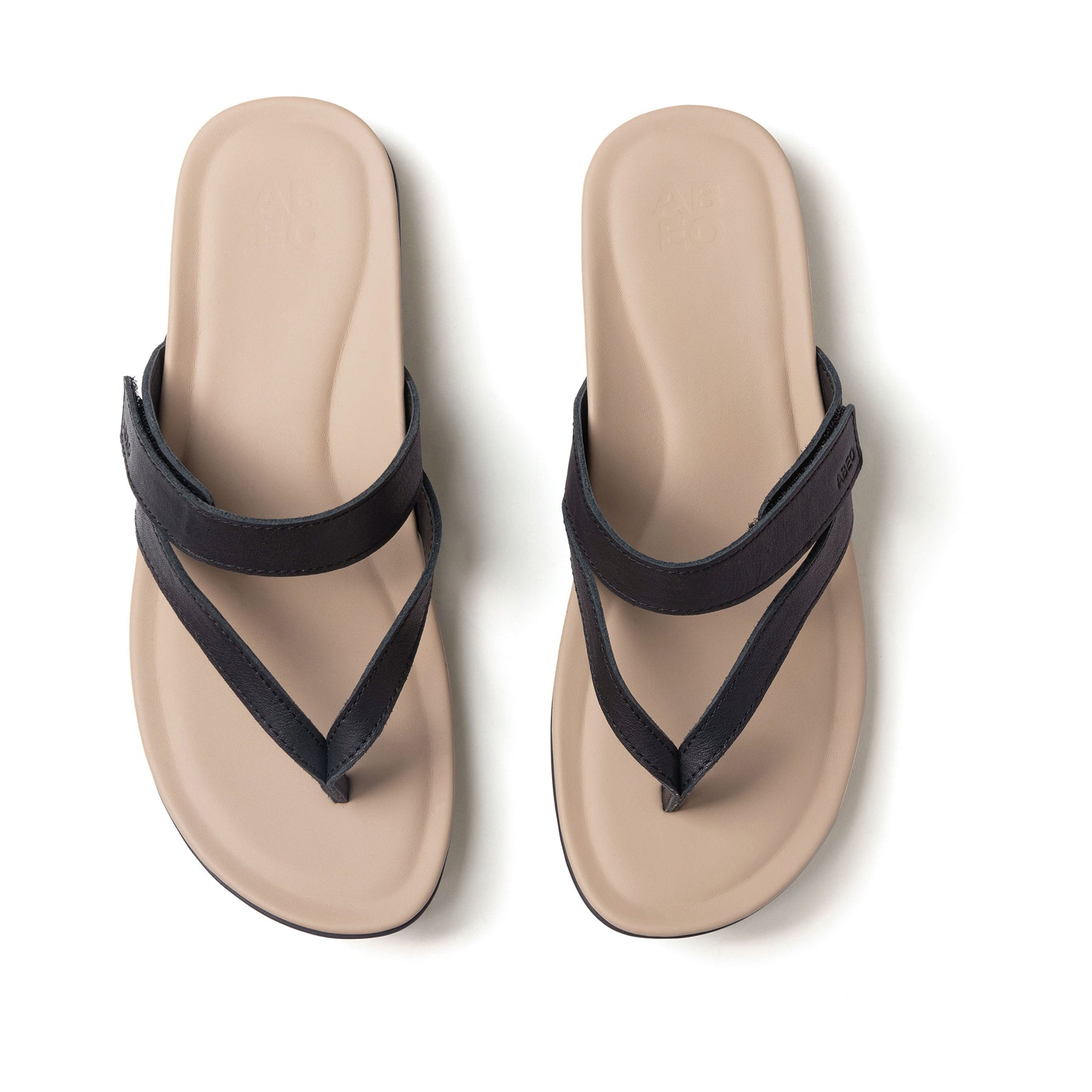 ABEO Footwear Oasis Thong Sandal Metatarsal Black Majestic