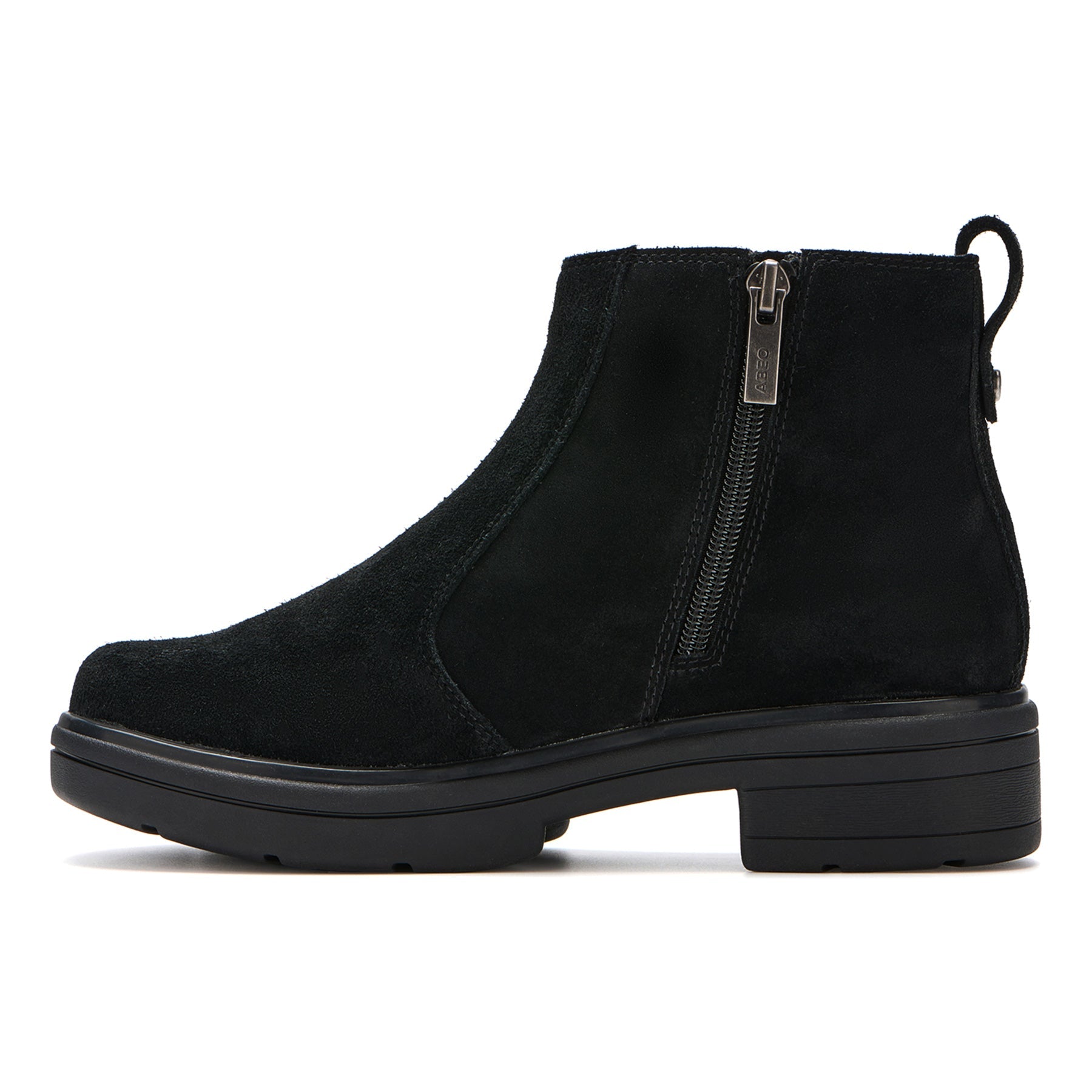 ABEO Footwear Vista Zip Black Suede