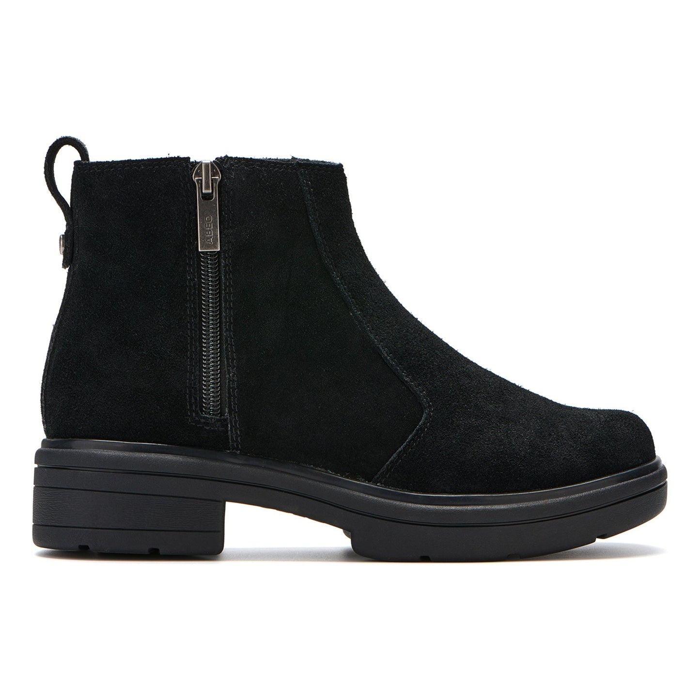 ABEO Footwear Vista Zip Black Suede