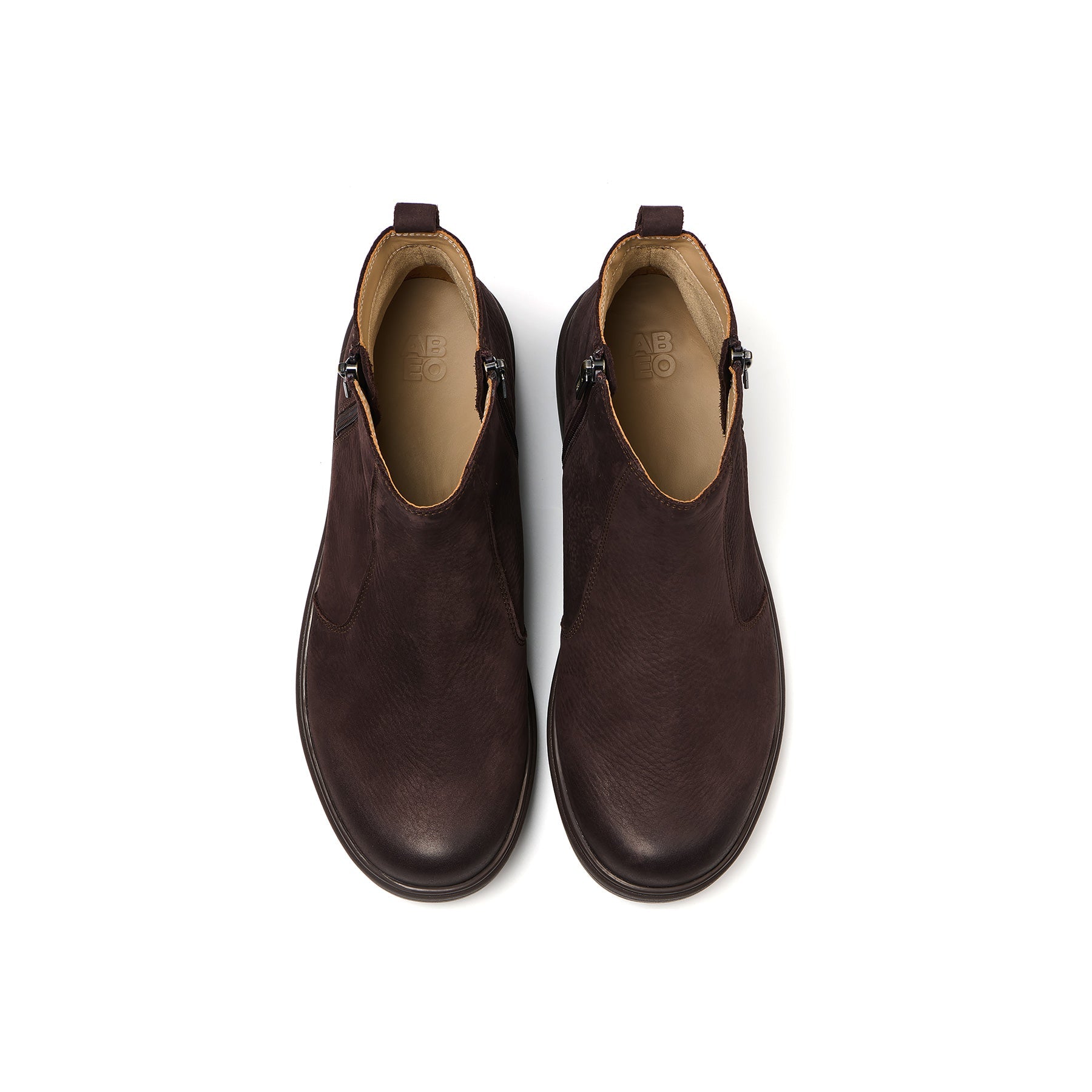 ABEO Footwear Vista Zip Chocolate Nubuck