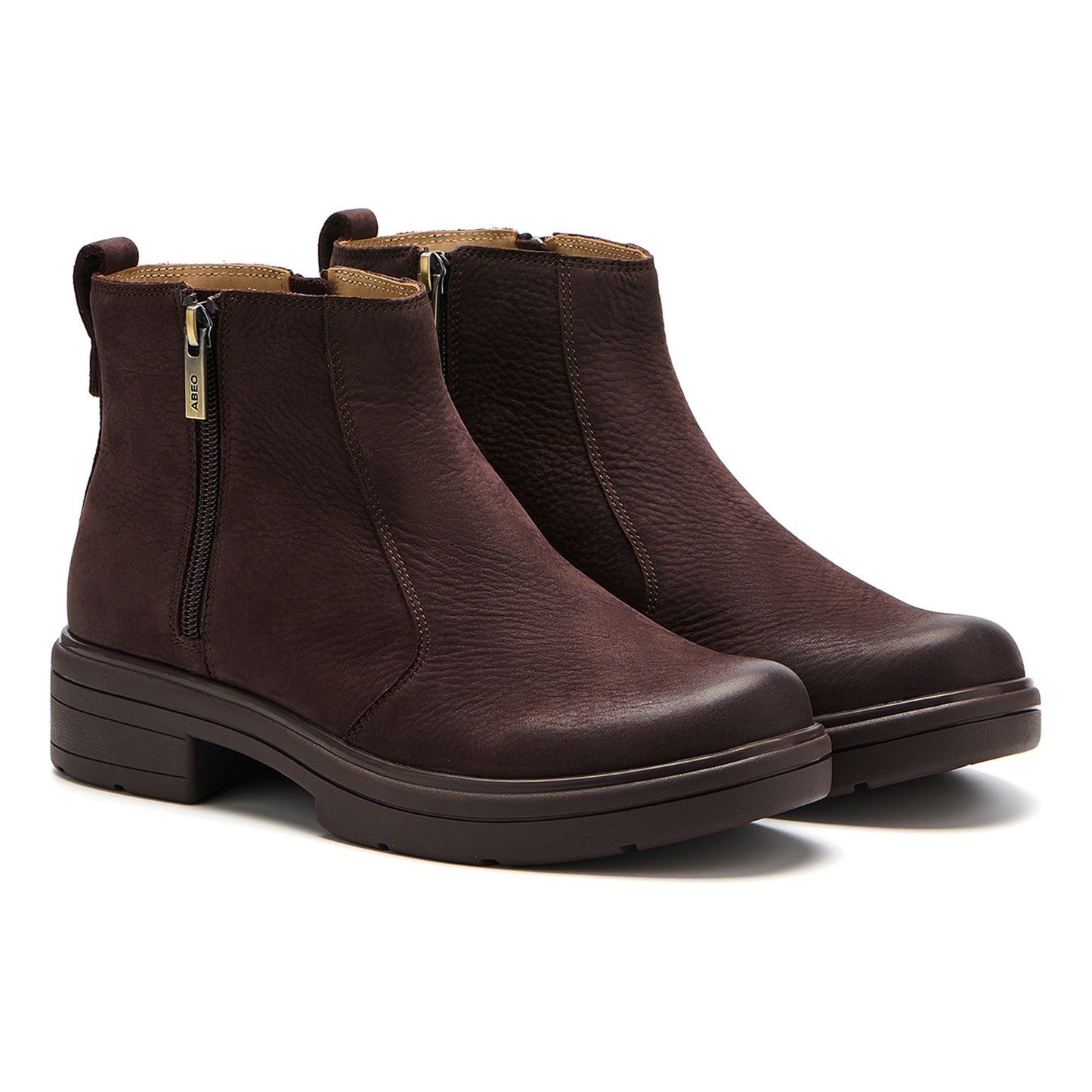 ABEO Footwear Vista Zip Chocolate Nubuck