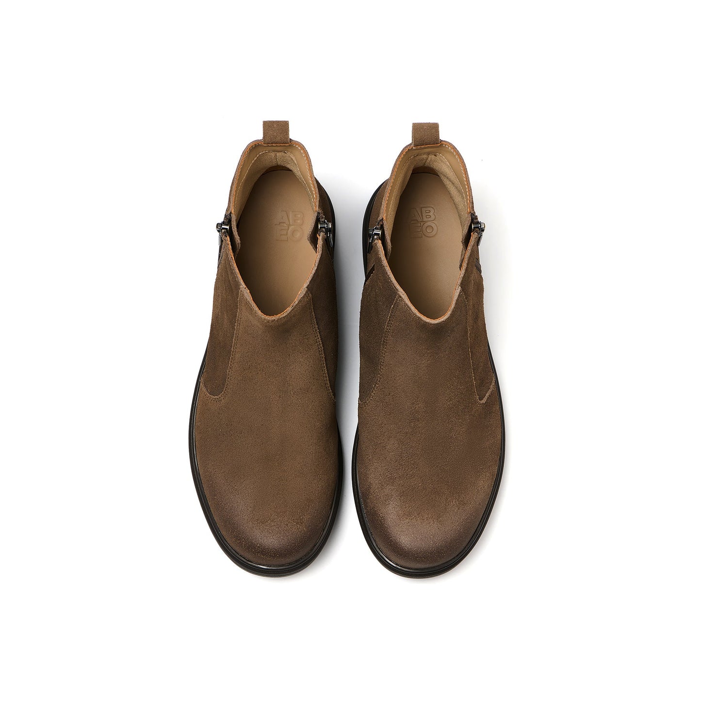 ABEO Footwear Vista Zip Dark Taupe Suede