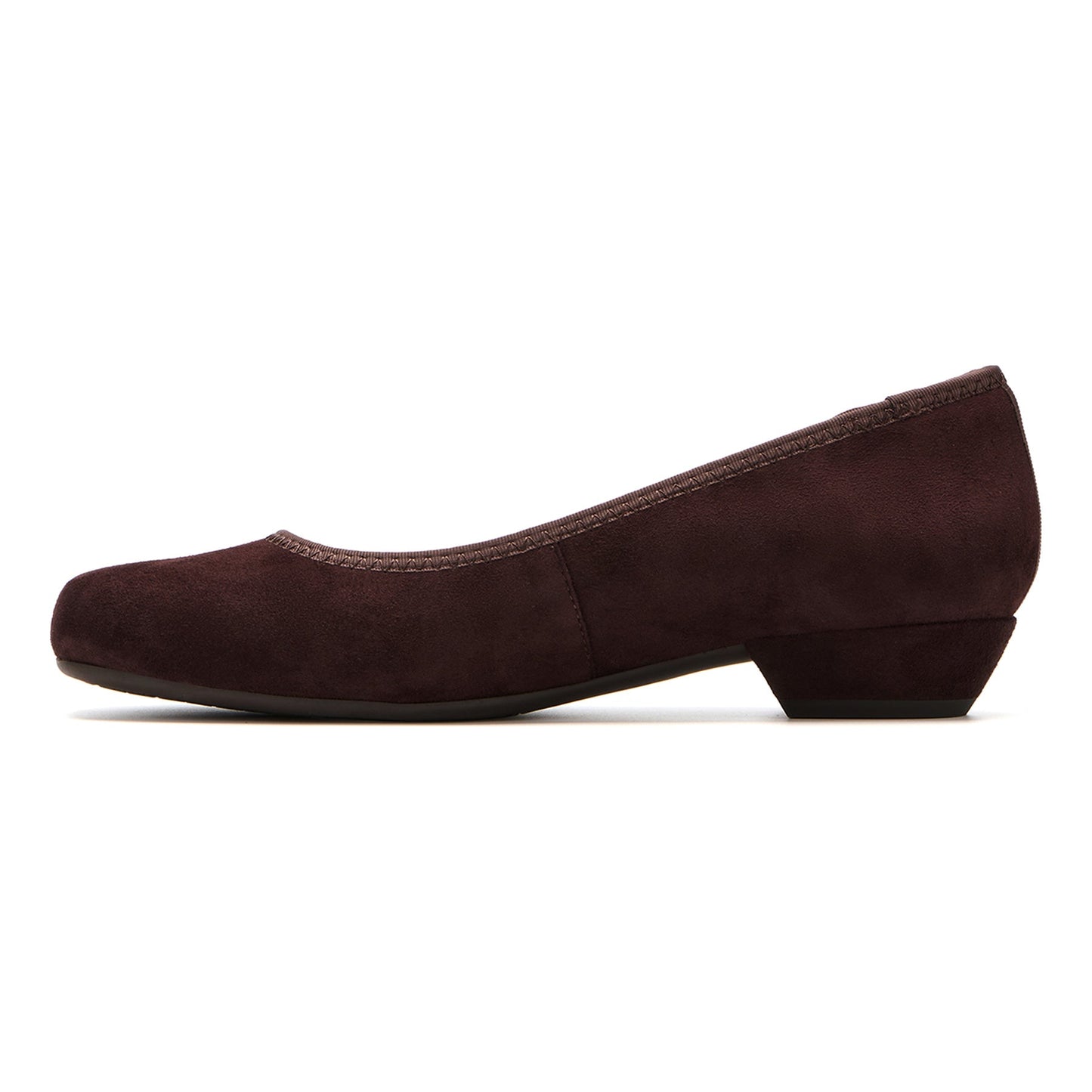 ABEO Footwear Via Pump Chocolate Suede