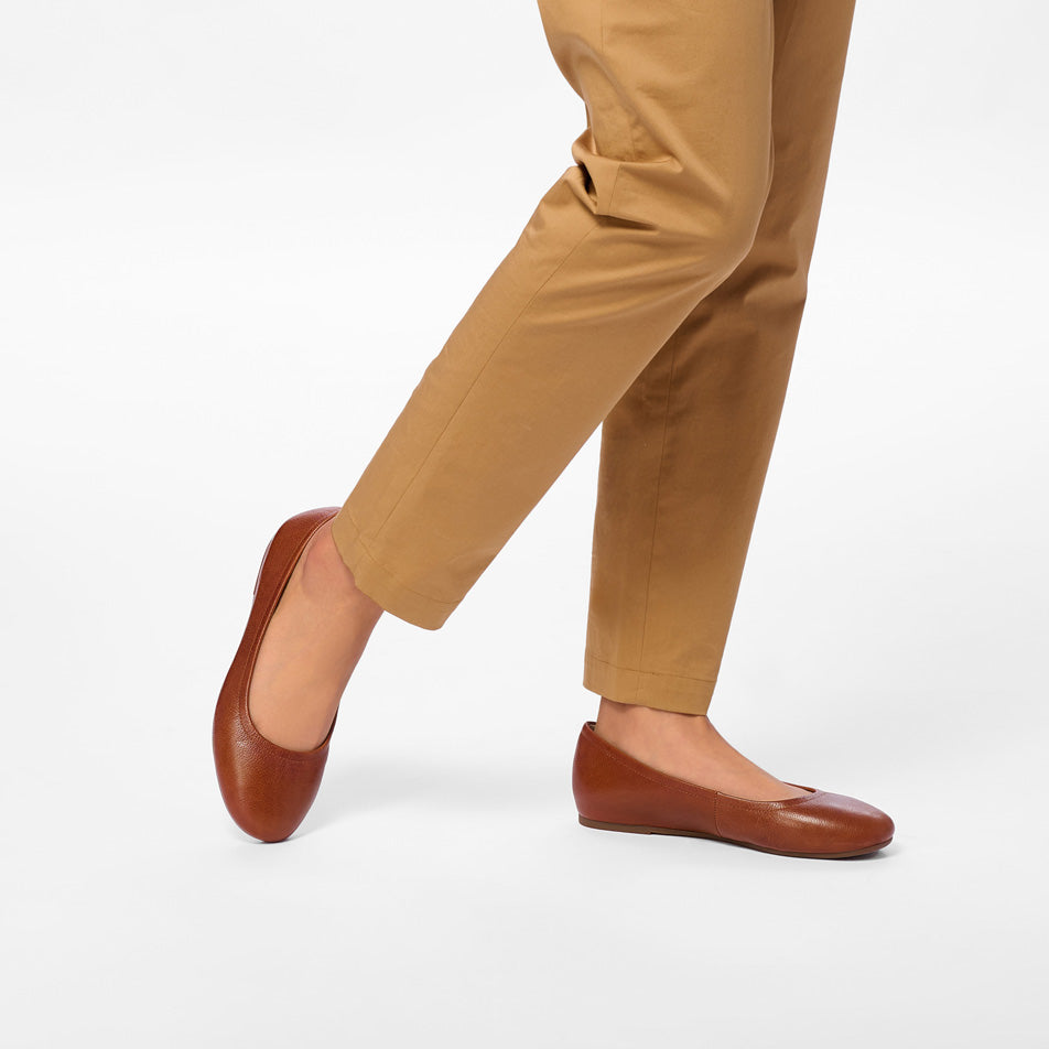 ABEO Footwear Promenade Flat Caramel