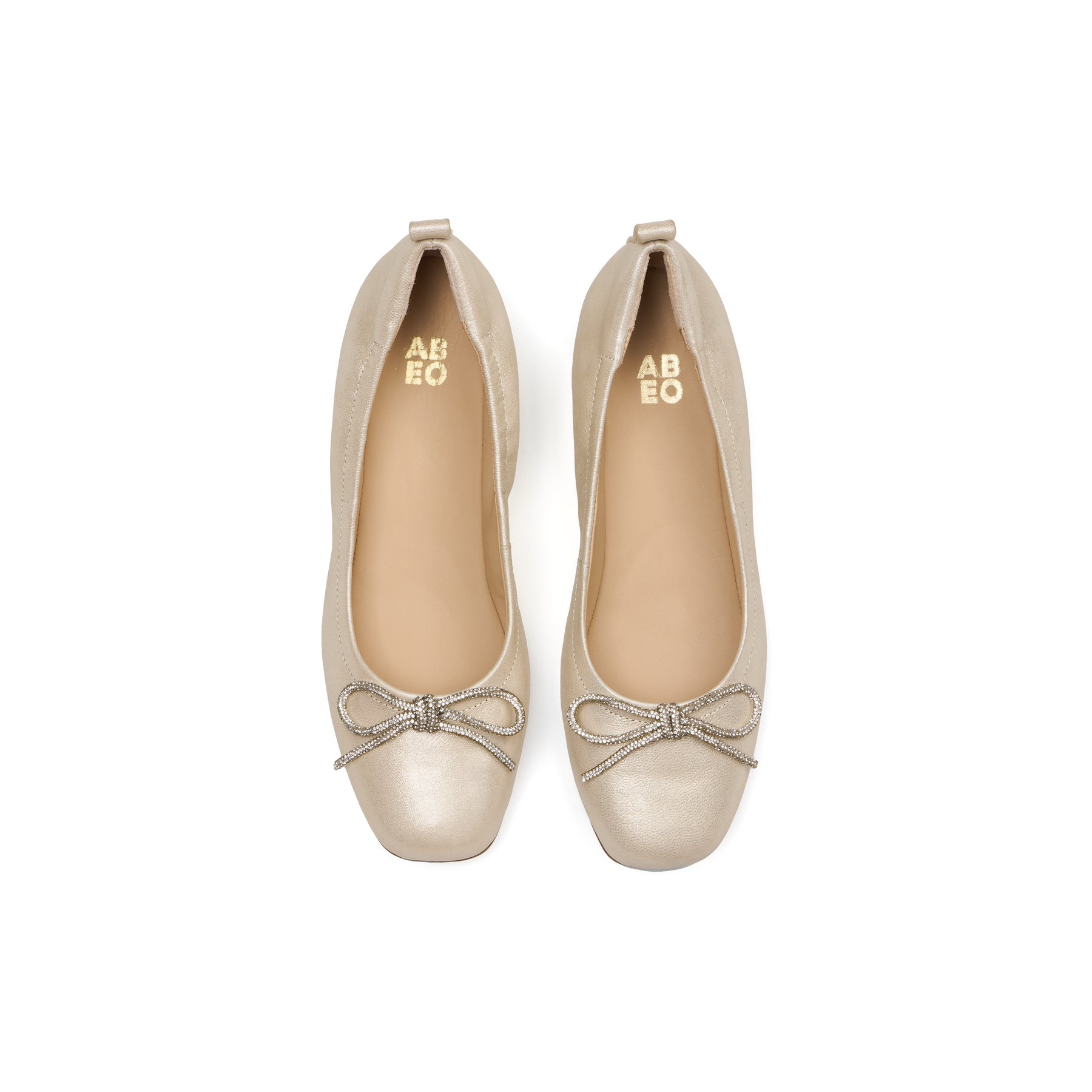 ABEO Footwear Cadence Bow Gold Sparkle