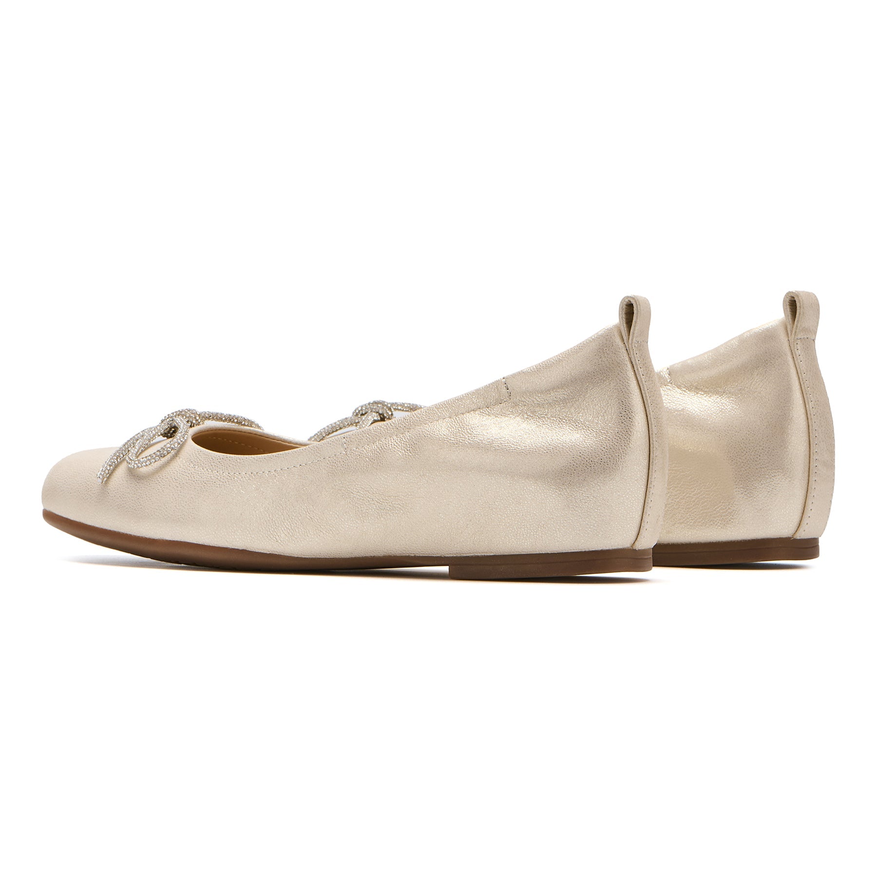 ABEO Footwear Cadence Bow Gold Sparkle